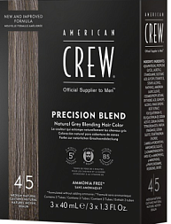 American Crew Камуфляж для седых волос Precision Blend Средний натуральный 4/5 3 шт 40 мл