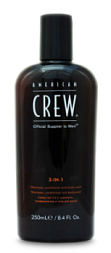 American Crew 3 в 1: Шампунь+кондиционер+гель для душа 250 мл