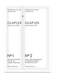 Olaplex Профессиональный набор-тест: Концентрат защита Olaplex No.1 Bond Multiplier 4 мл; Коктейль-фиксатор для окрашивания волос Olaplex No.2 Bond Perfector 15 мл х 1шт 