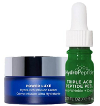 Hydropeptide Kit Power Luxe and Peel Набор: Ультра-Крем для лица+Тройной Пептидный пилинг: Power Luxe 30мл + Deluxe Mini Triple Acid Peptide Peel 5мл