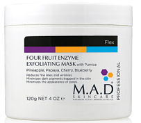 M.A.D Skincare Four Fruit Enzyme Exfolizting Маска PH Энзимная мультифруктовая PH3.0 Super Polish 120 гр Mask  