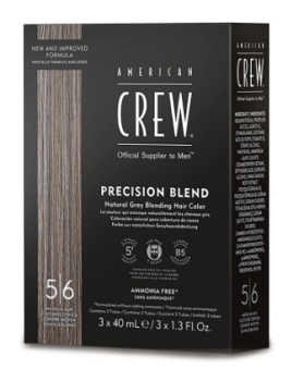 American Crew Камуфляж Precision Blend для седых волос Средний Пепельный 5/6, 3 шт 40 мл