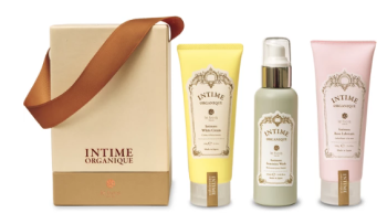 Intime Organique Giftset Подарочный Набор: Осветляющий крем 100 гр+Деликатный гель 120 мл, Увлажняющий гель 100 гр с ароматом