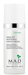 M.A.D Skincare Delicate Soothing Night Cream Успокаивающий ночной крем для ухода за чувствительной кожей 50 гр