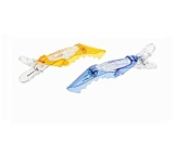 Dewal Зажим Для Волос Крокодил Цветной Прозрачный Пластик, 11 См 2 Шт