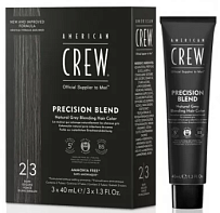 American Crew Камуфляж для седых волос Темный натуральный Precision Blend 2/3, 3 штуки 40 мл