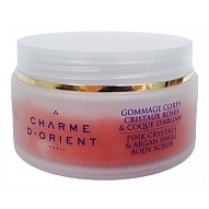 AORES – Gommage corps АОРЕСГоммаж с розовыми кристаллами и измельченной скорлупой ореха Арганы 200 гр